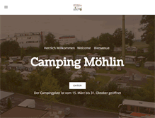 Tablet Screenshot of camping-moehlin.ch
